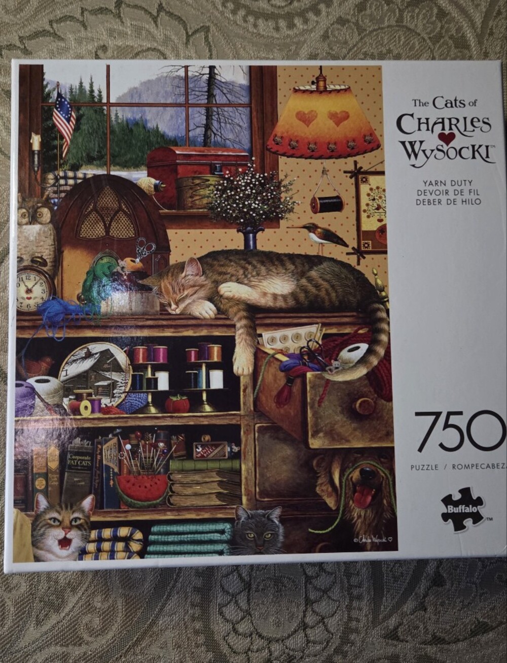 3/$25 Buffalo 750 Piece Jigsaw Puzzle The Cats Of Charles Wysocki